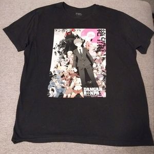 🤑🤑Funimation Tops | Danganronpa Black Anime Graphic T Shirt Unisex XL